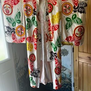 Vibrant Butterfly Vintage Japanese Kimono